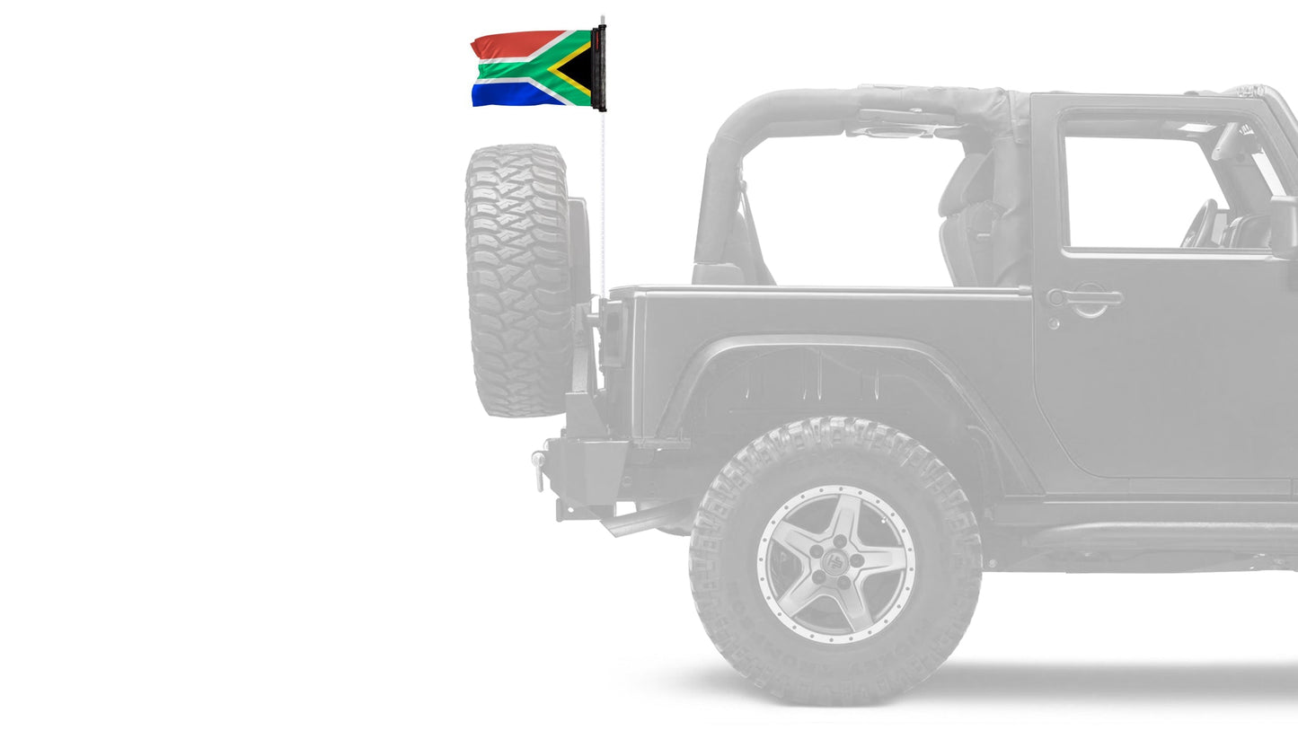 South Africa 12"x18" Forever Wave Flag for Jeep Wrangler JLU 4-Door 2018-Present