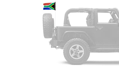 South Africa 12"x18" Forever Wave Flag for Jeep Wrangler JLU 4-Door 2018-Present