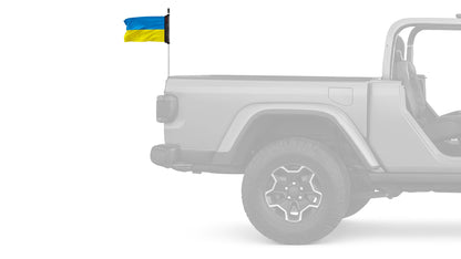 Ukraine 12"x18" Forever Wave Flag for Jeep Wrangler LJ 2003-2006