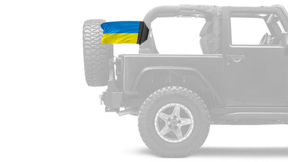 Ukraine 12"x18" Forever Wave Flag for Jeep Wrangler LJ 2003-2006