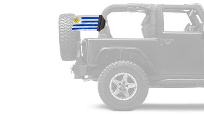 Uruguay 12"x18" Forever Wave Flag for Jeep Wrangler JK 2-Door 2007-2018