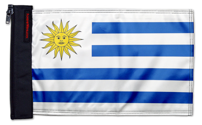 Uruguay 12"x18" Forever Wave Flag for Jeep Wrangler JK 2-Door 2007-2018