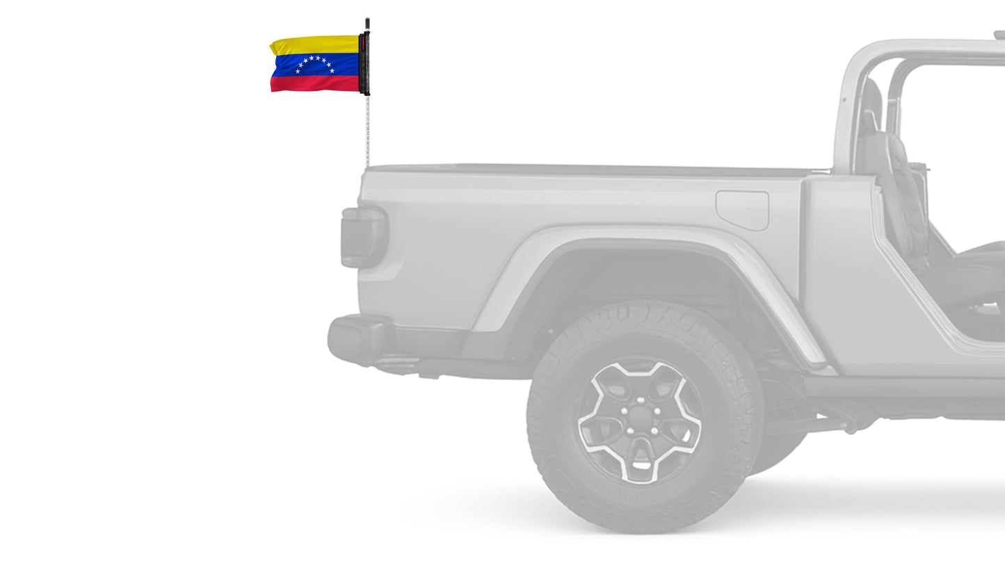 Venezuela 12"x18" Forever Wave Flag for Jeep Wrangler JLU 4-Door 2018-Present
