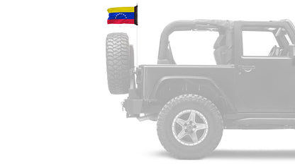 Venezuela 12"x18" Forever Wave Flag for Jeep Wrangler CJ-7 and CJ-8 1976-1986
