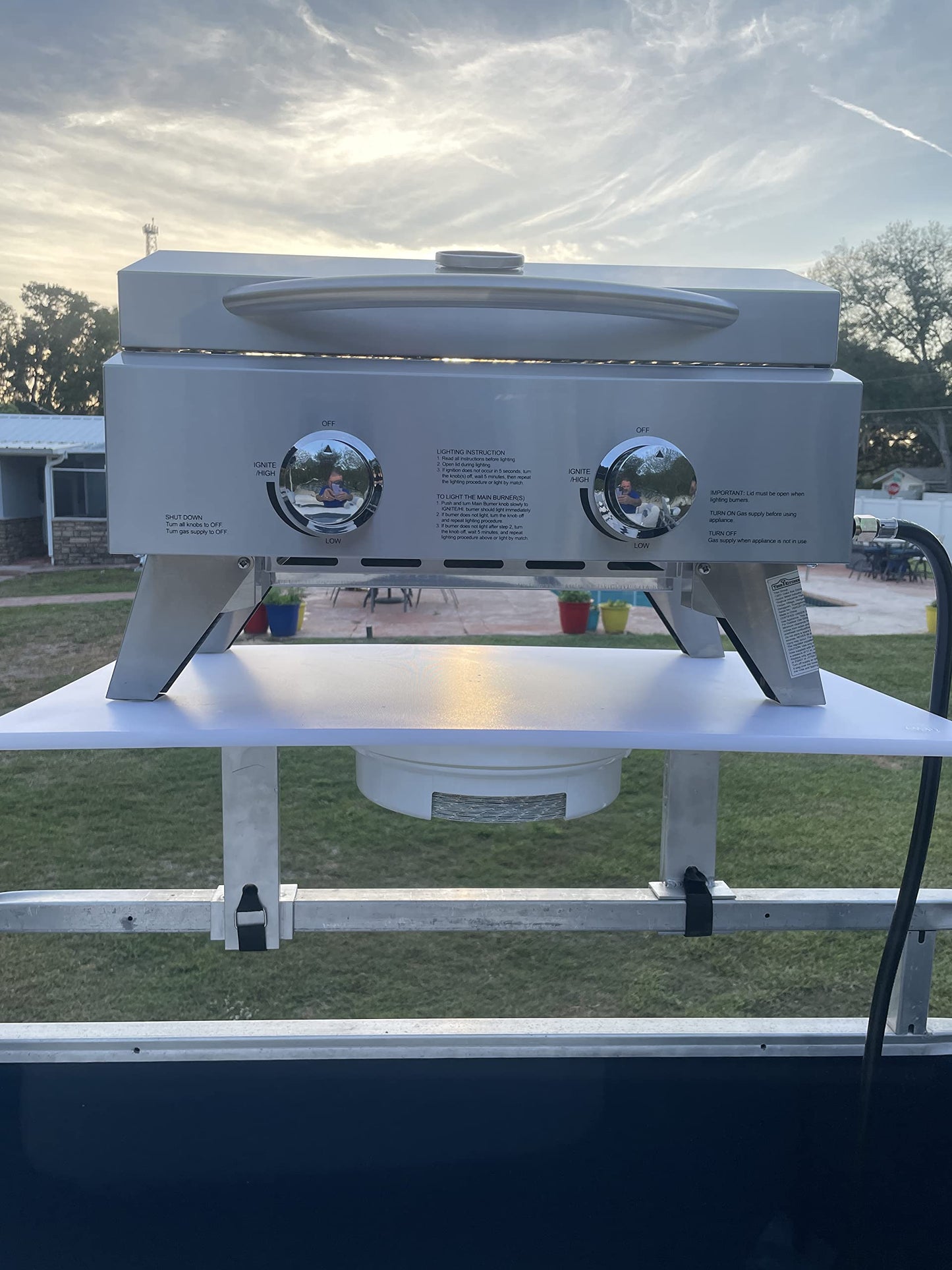 Pontoon Boat Three in One Grill Solution