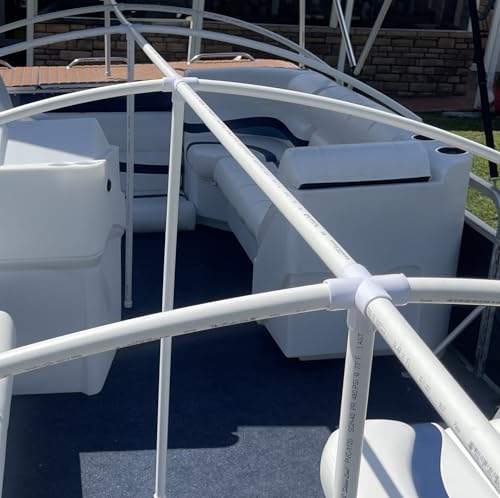 18'-22' Pontoon Boat Canvas Solution with 3" Rise Combo Pack with 18 Gator Bite Canvas Strap Solutions