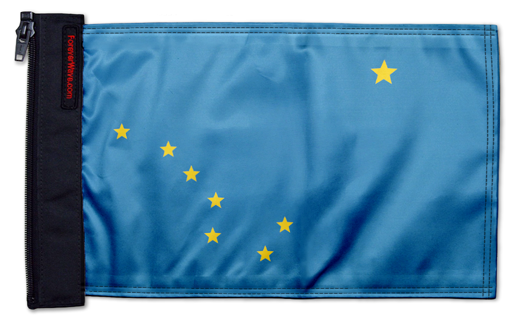 State Flag Alaska 12"x18" Forever Wave Flag for Jeep Wrangler JL 2-Door 2018-Present