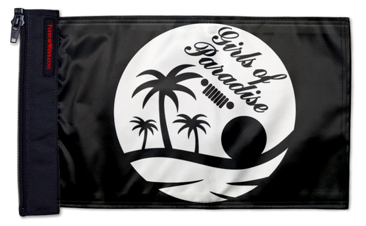 Girls Of Paradise 12"x18" Forever Wave Flag for Bronco