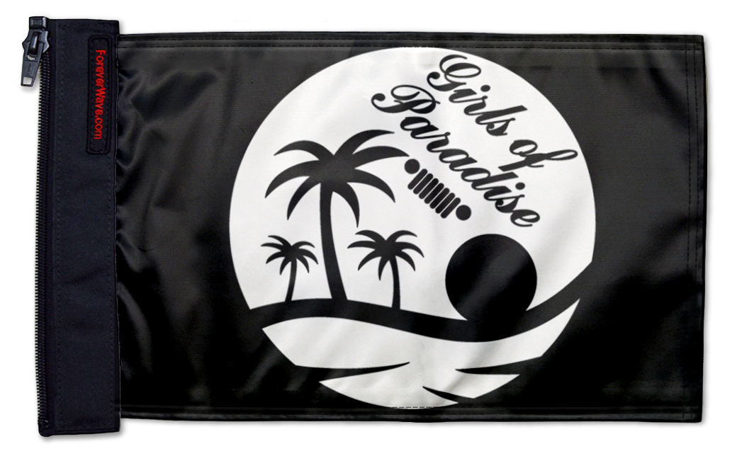 Girls Of Paradise 12"x18" Forever Wave Flag for Jeep Wrangler YJ 1986-1995