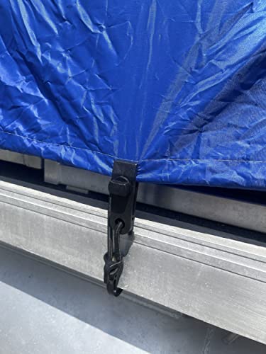 18'-22' Pontoon Boat Canvas Solution with 3" Rise Combo Pack with 18 Gator Bite Canvas Strap Solutions