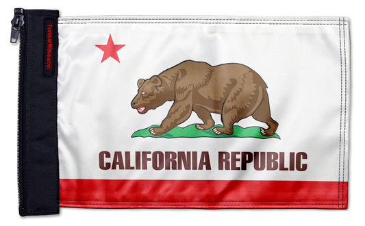 State Flag California 12"x18" Forever Wave Flag for Jeep Wrangler TJ 1996-2006