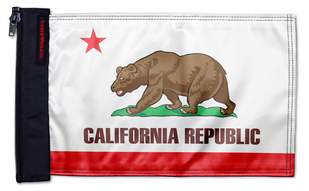 State Flag California 12"x18" Forever Wave Flag for Bronco