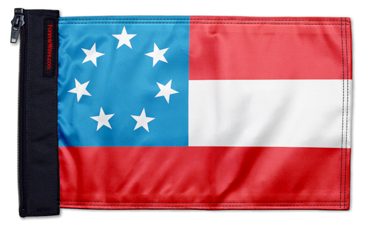 1st Confederate 7 Star 12"x18" Forever Wave Flag for Jeep Wrangler TJ 1996-2006