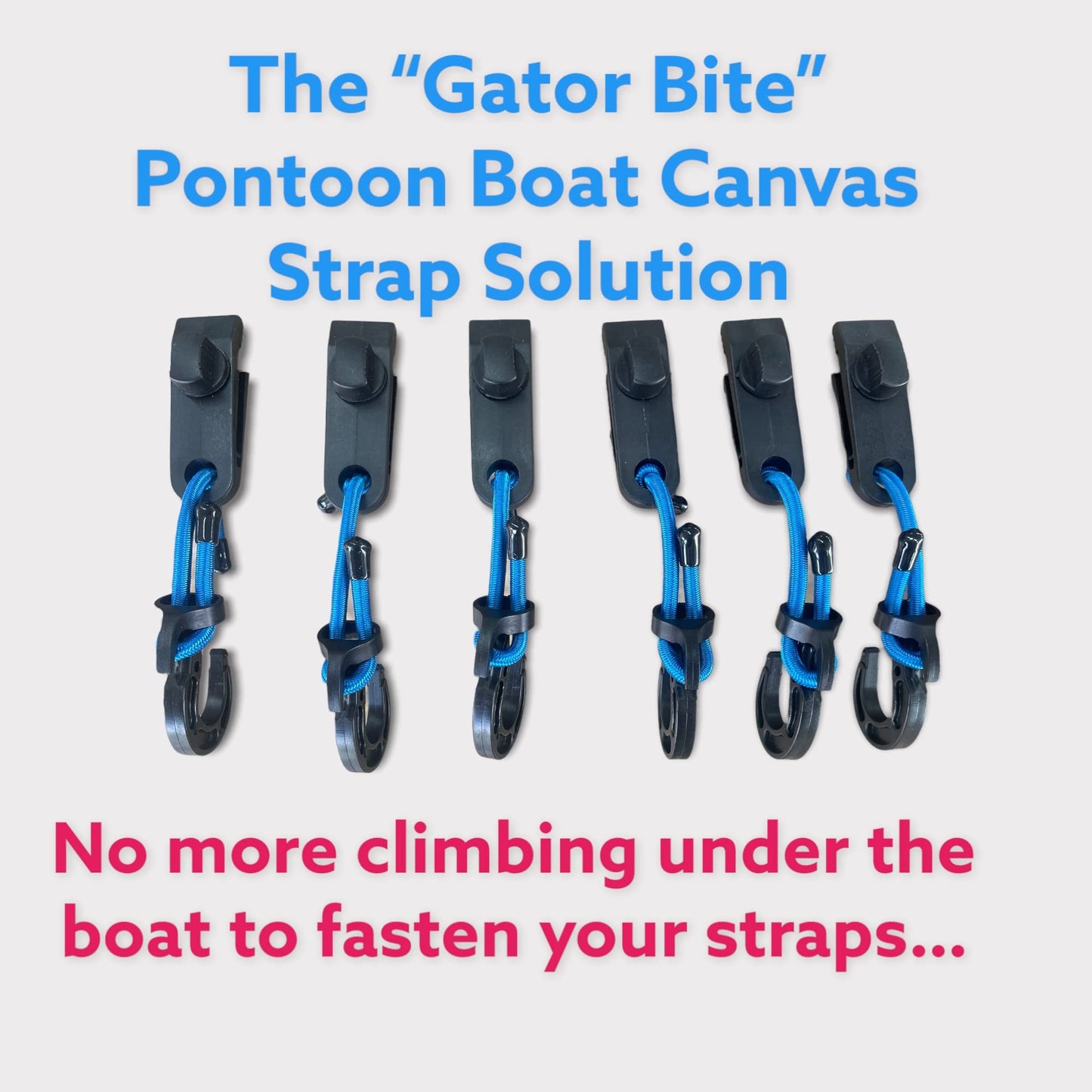 22'-26' Ultimate Pontoon Boat Canvas Solution with 3" Rise with 18 Gator Bites