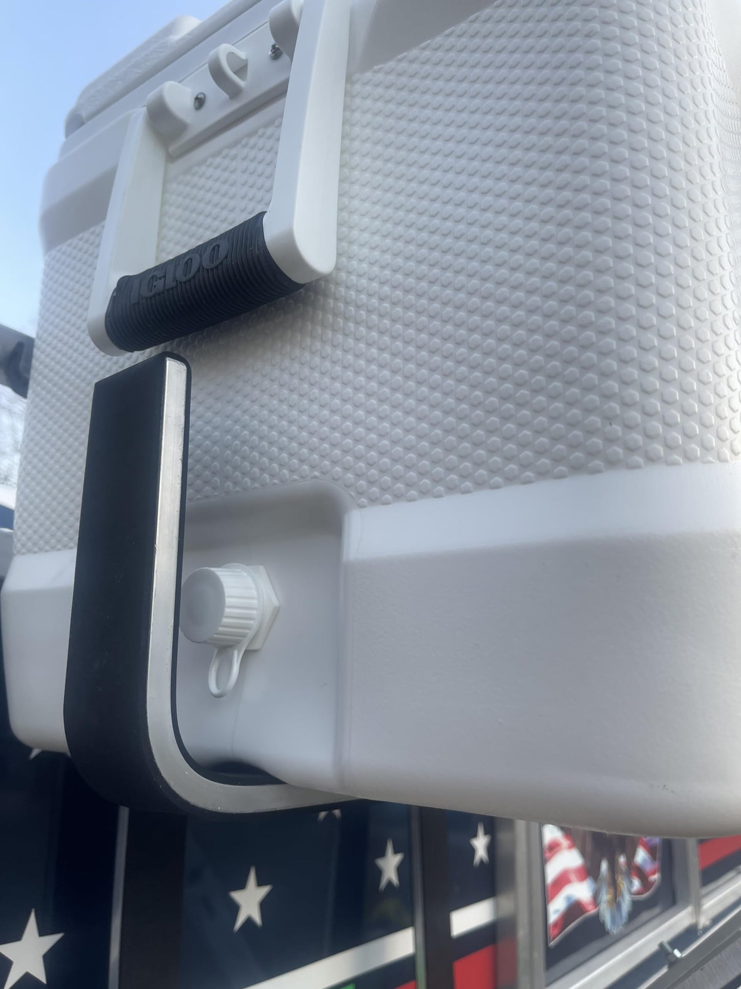 Pontoon Boat Super Cooler Solution with Storage Rack