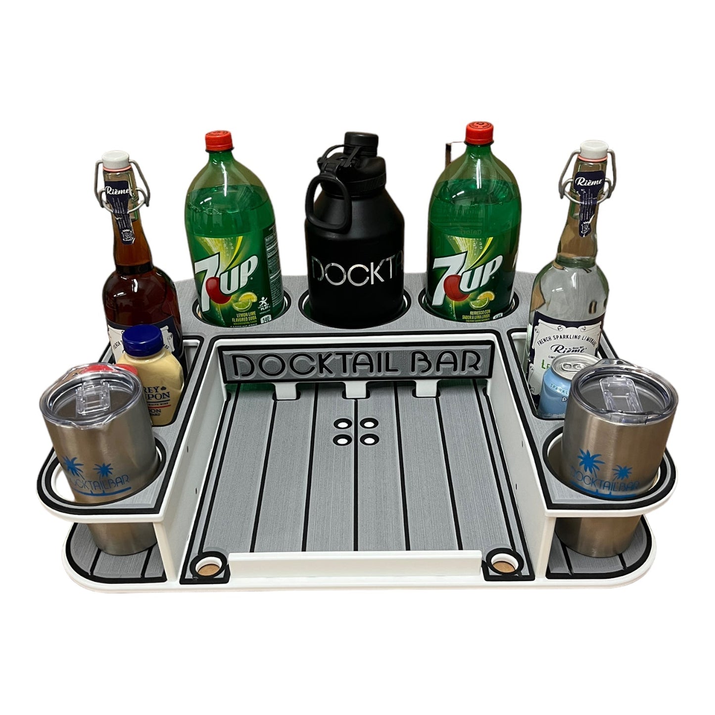 Docktail Butler Boat Table with Pedestal Table Attachment Options