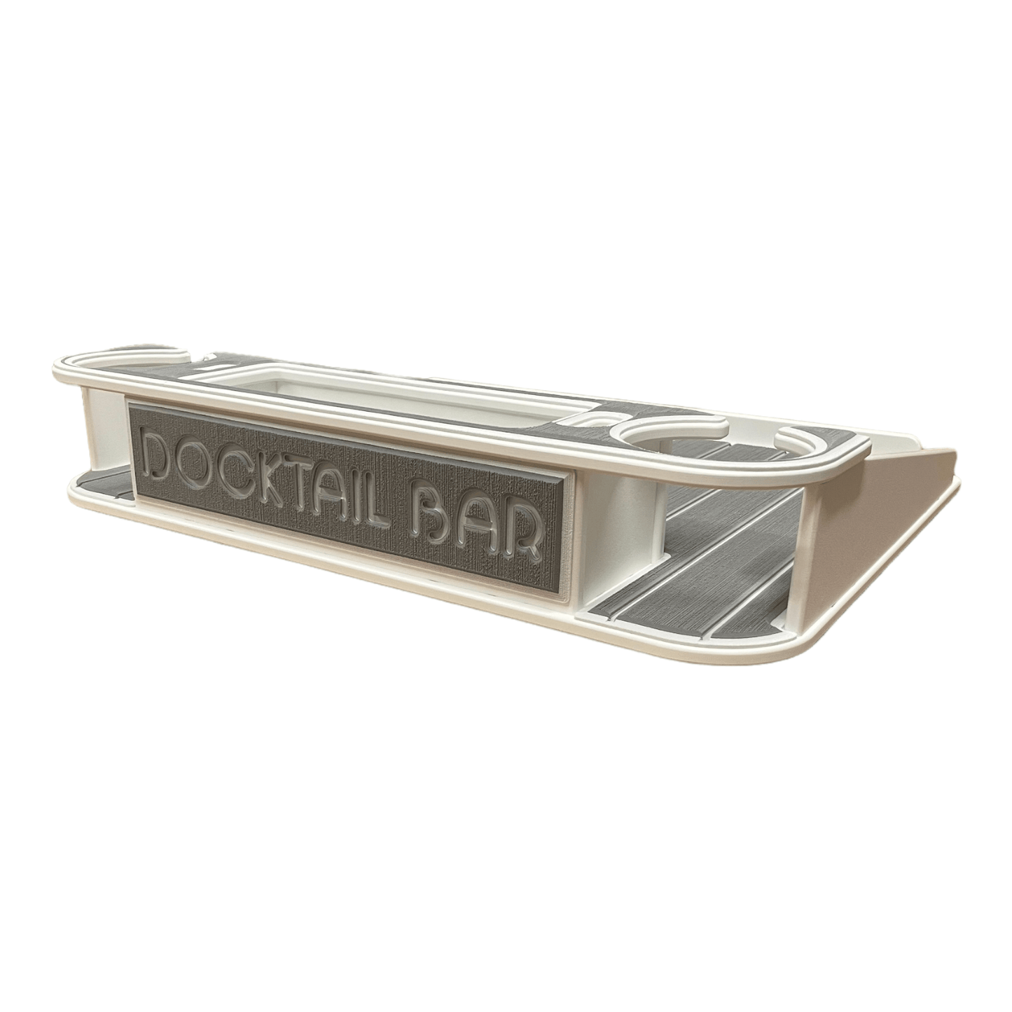 Docktail Utility Boat Table Accessory with Adjustable Rod Holder Mount