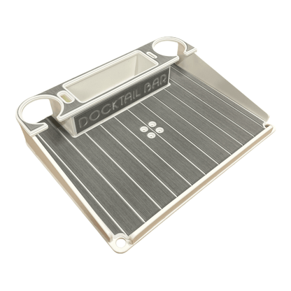 Docktail Utility Boat Table with Pontoon Boat Rail Mount