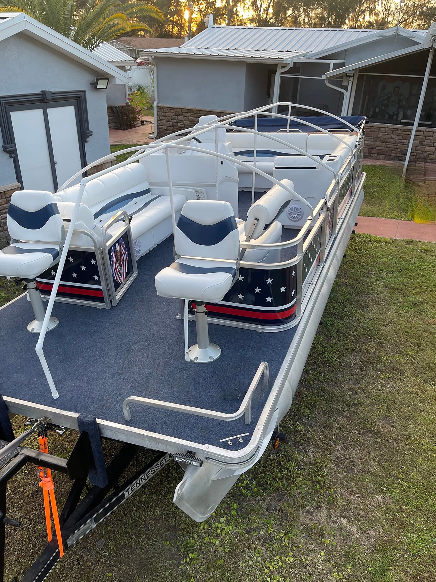 Pontoon Boat Canvas Solution 12'-18' with 6" Rise