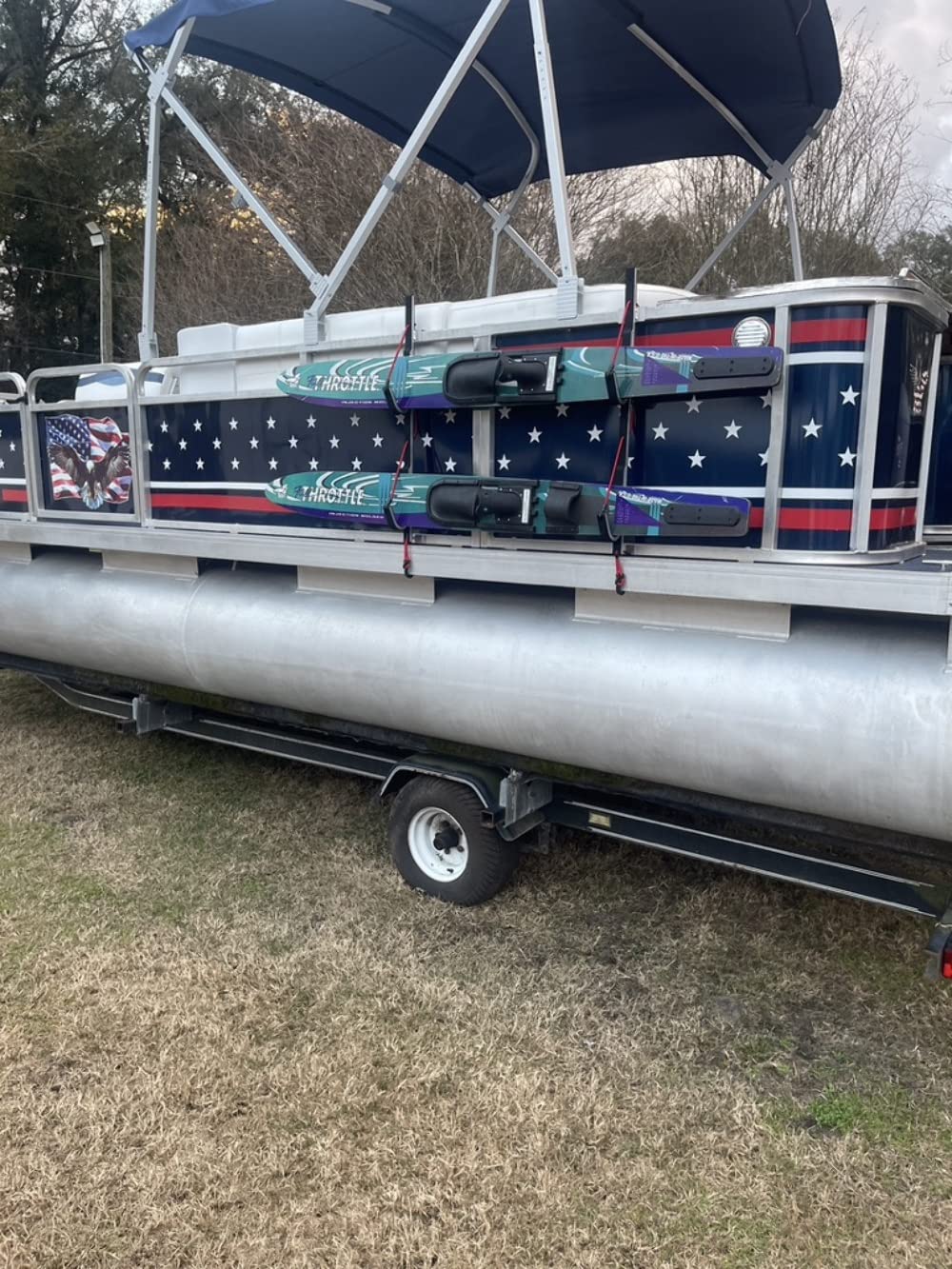 Pontoon Boat Wide Ski Solution with Storage Rack