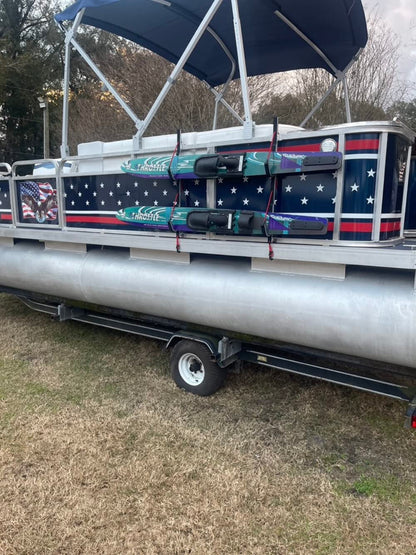 Pontoon Boat Wide Ski Solution with Storage Rack