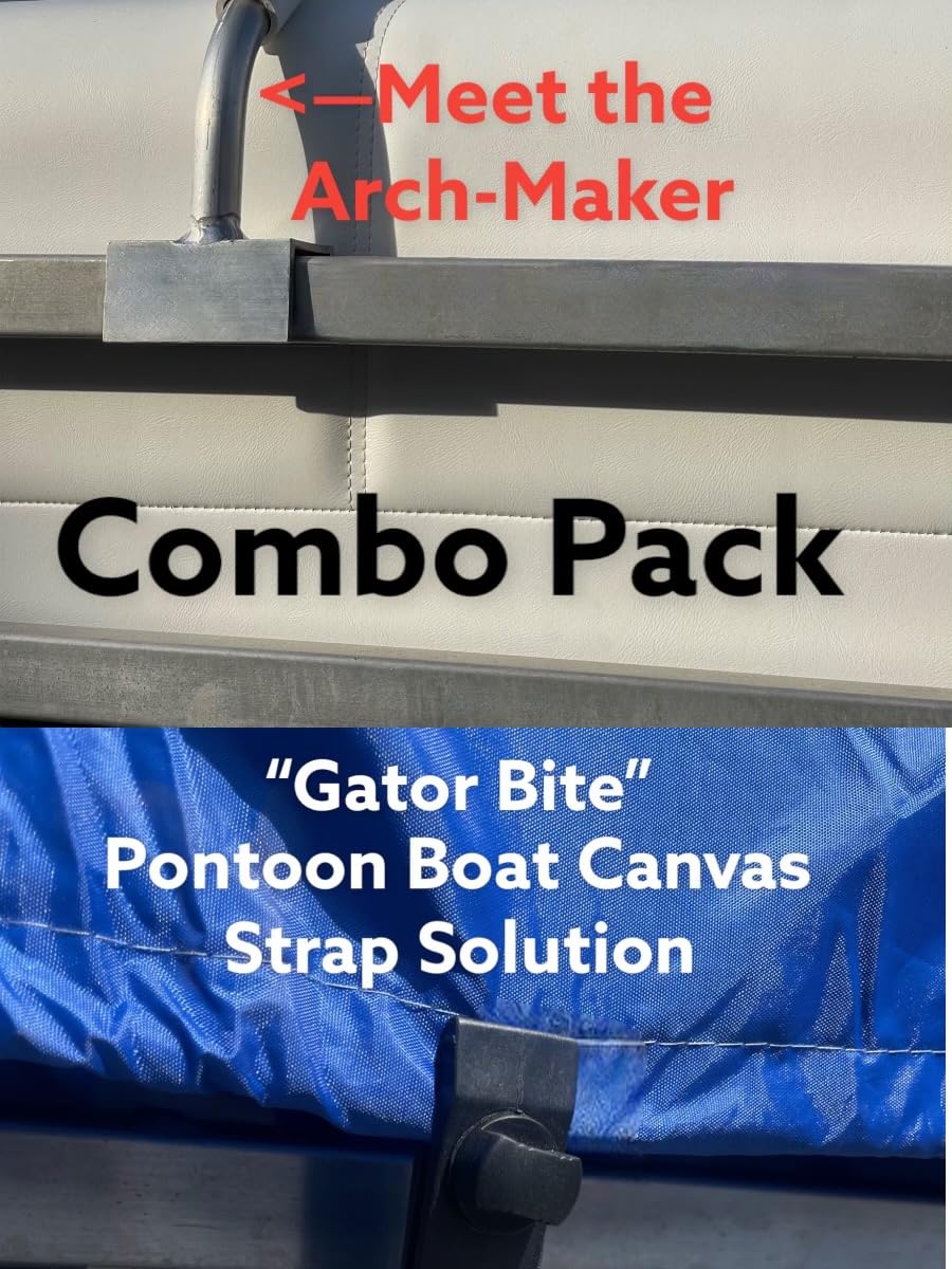 18′-22′ Ultimate Pontoon Boat Canvas Solution with 9″ Rise with 18 Gator Bites