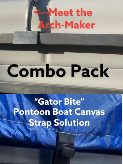 18′-22′ Ultimate Pontoon Boat Canvas Solution with 9″ Rise with 18 Gator Bites
