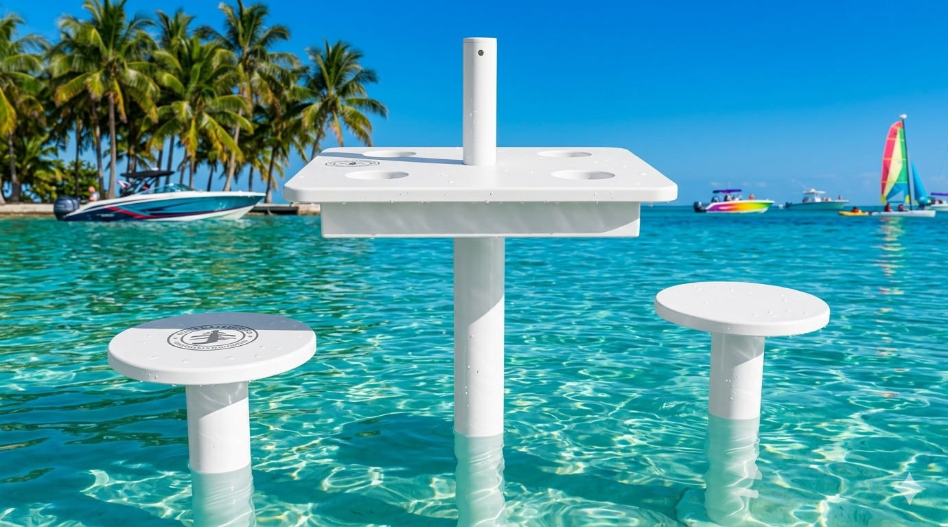 Set of Two Tiki Table Stools