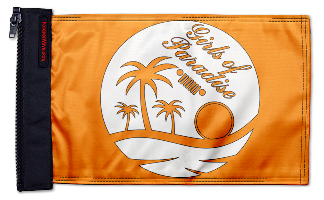 Girls Of Paradise 12"x18" Forever Wave Flag for Jeep Wrangler YJ 1986-1995