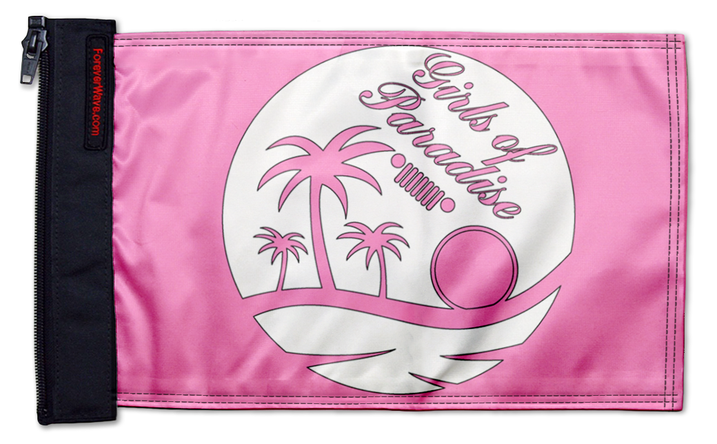 Girls Of Paradise 12"x18" Forever Wave Flag for Jeep Wrangler LJ 2003-2006
