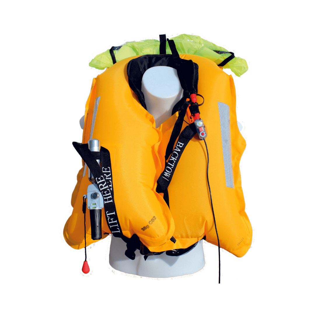 TeamO Marine PFD 170N Backtow™ Offshore PFD - Black Hammar Firing Head