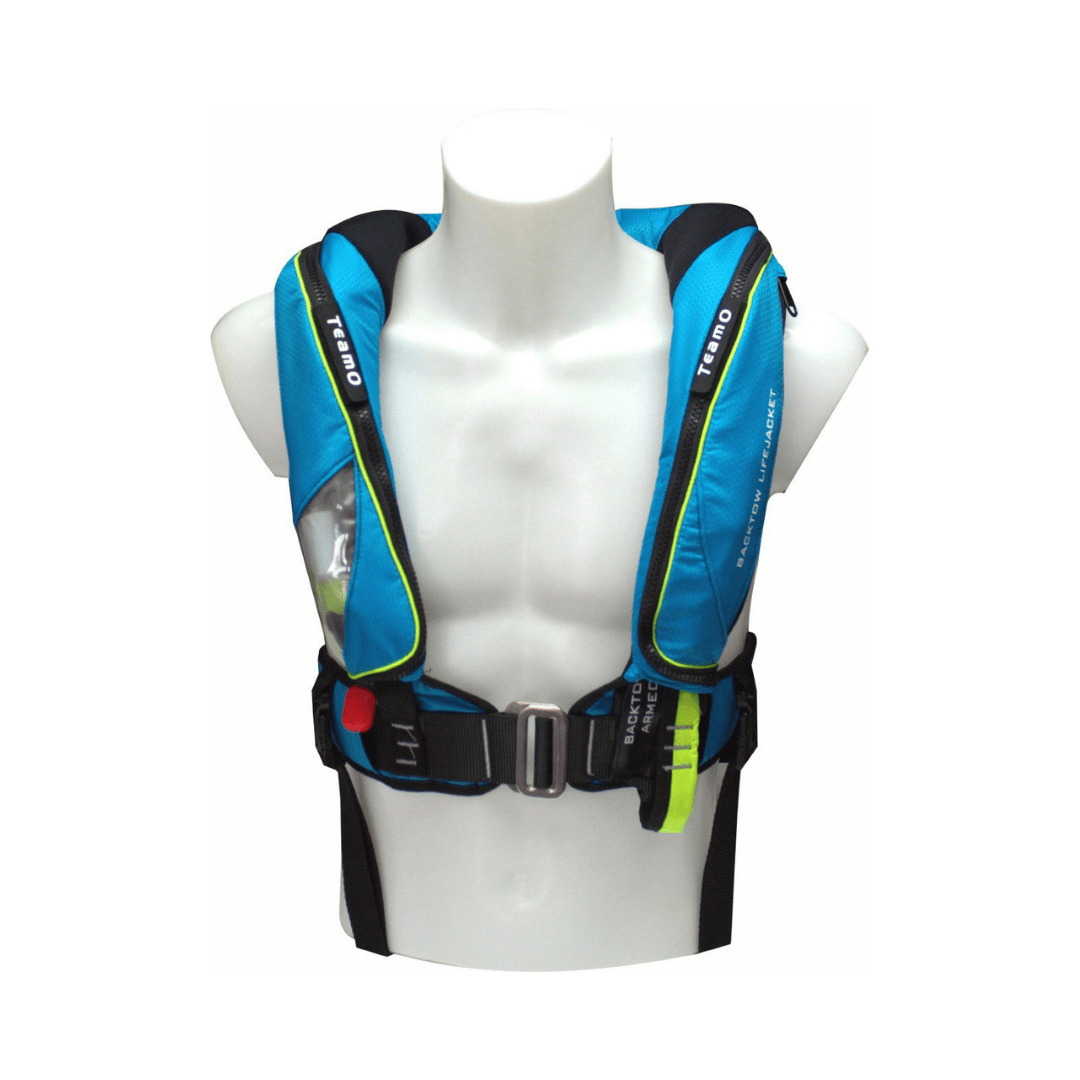 TeamO Offshore PFD with BackTow Technology - Blue Pro Sensor