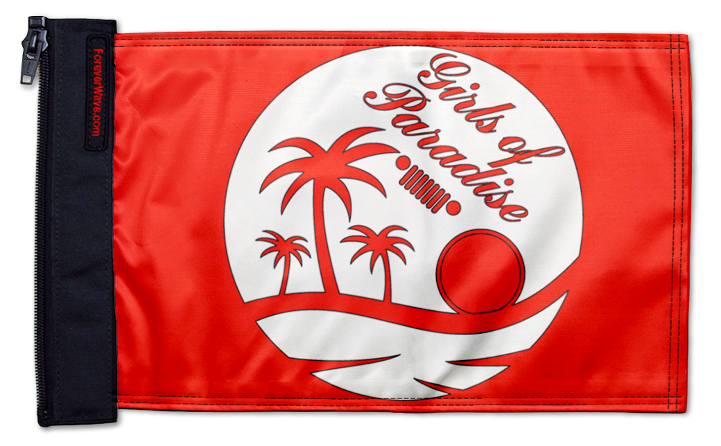 Girls Of Paradise 12"x18" Forever Wave Flag for Jeep Wrangler YJ 1986-1995