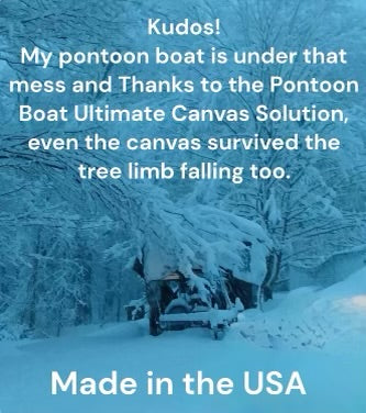 18′-22′ Ultimate Pontoon Boat Canvas Solution with 6″ Rise with 18 Gator Bites