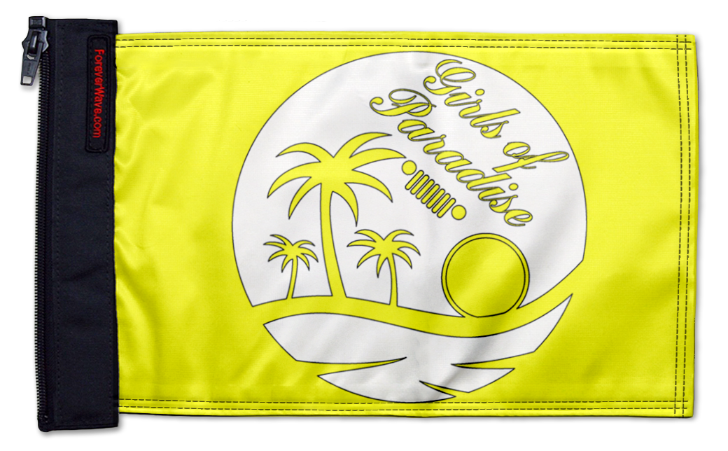 Girls Of Paradise 12"x18" Forever Wave Flag for Jeep Wrangler YJ 1986-1995