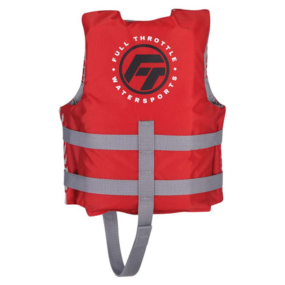 Full Throttle Child Nylon Life Jacket - Red [112200-100-001-22]