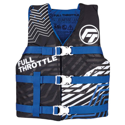 Full Throttle Youth Nylon Life Jacket - Blue/Black [112200-500-002-22]