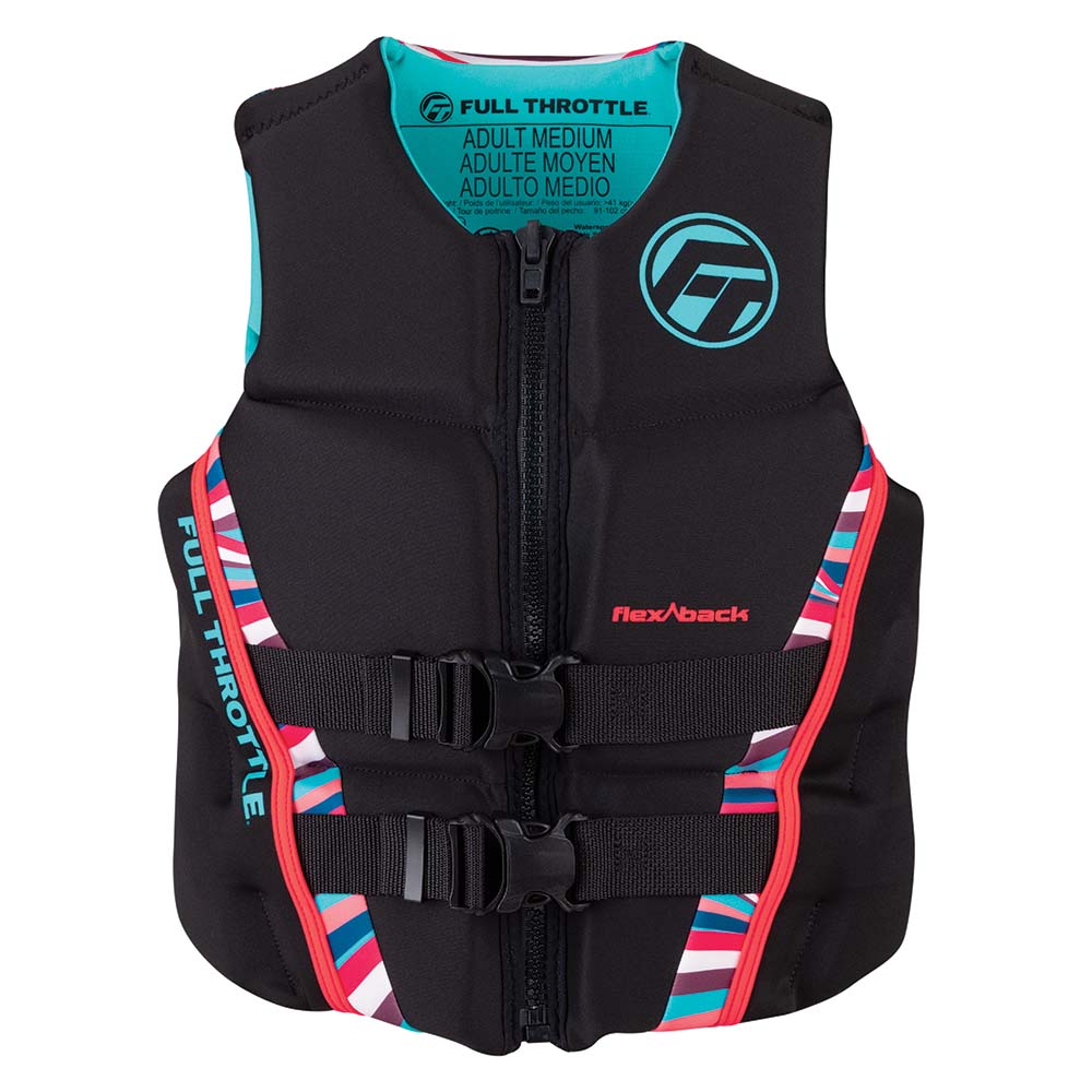 Full Throttle Womens Rapid-Dry Flex-Back Life Jacket - Womens XL - Pink/Black [142500-105-850-22]