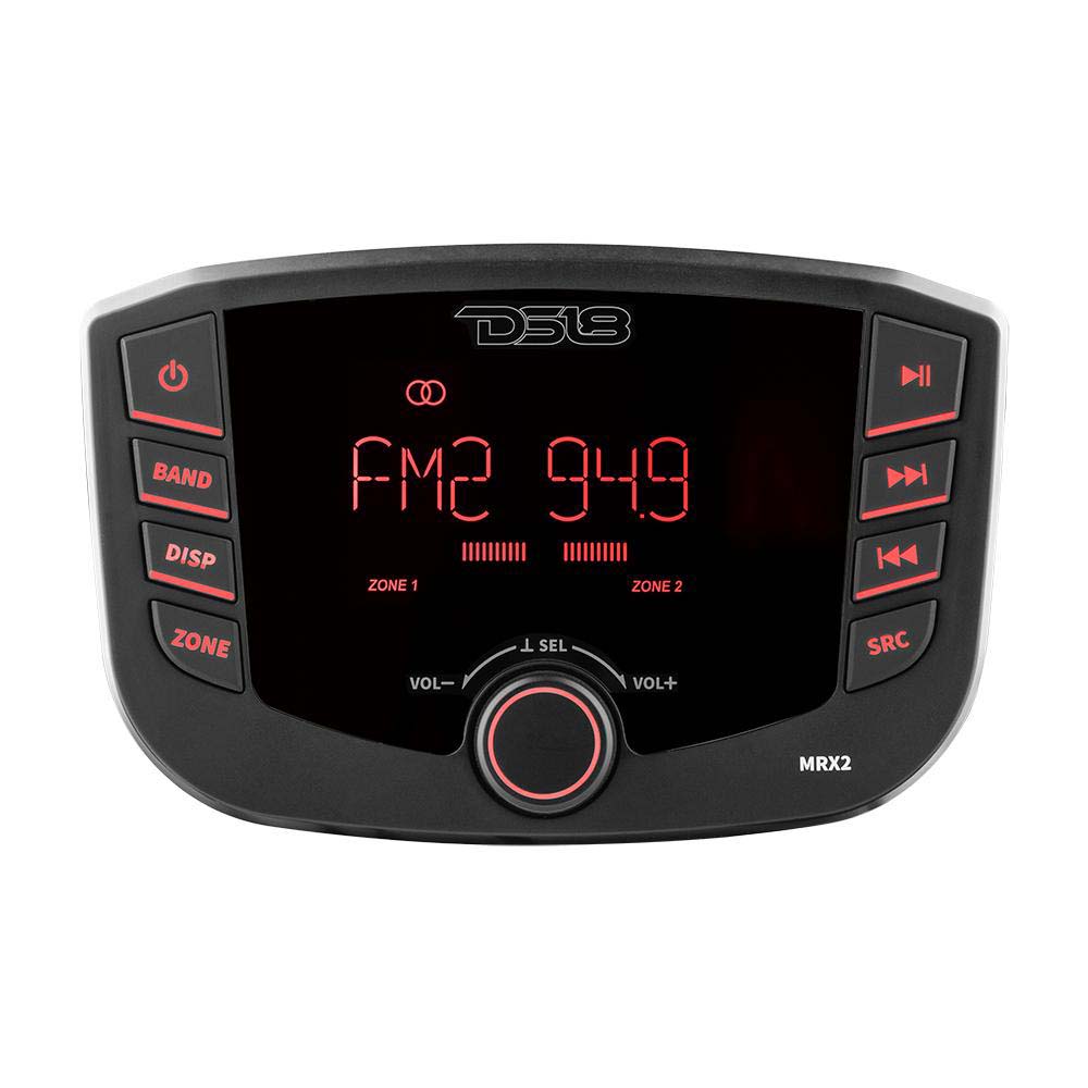 DS18 MRX2 Marine Stereo w/AM/FM/BT- 2 Zone  [MRX2]