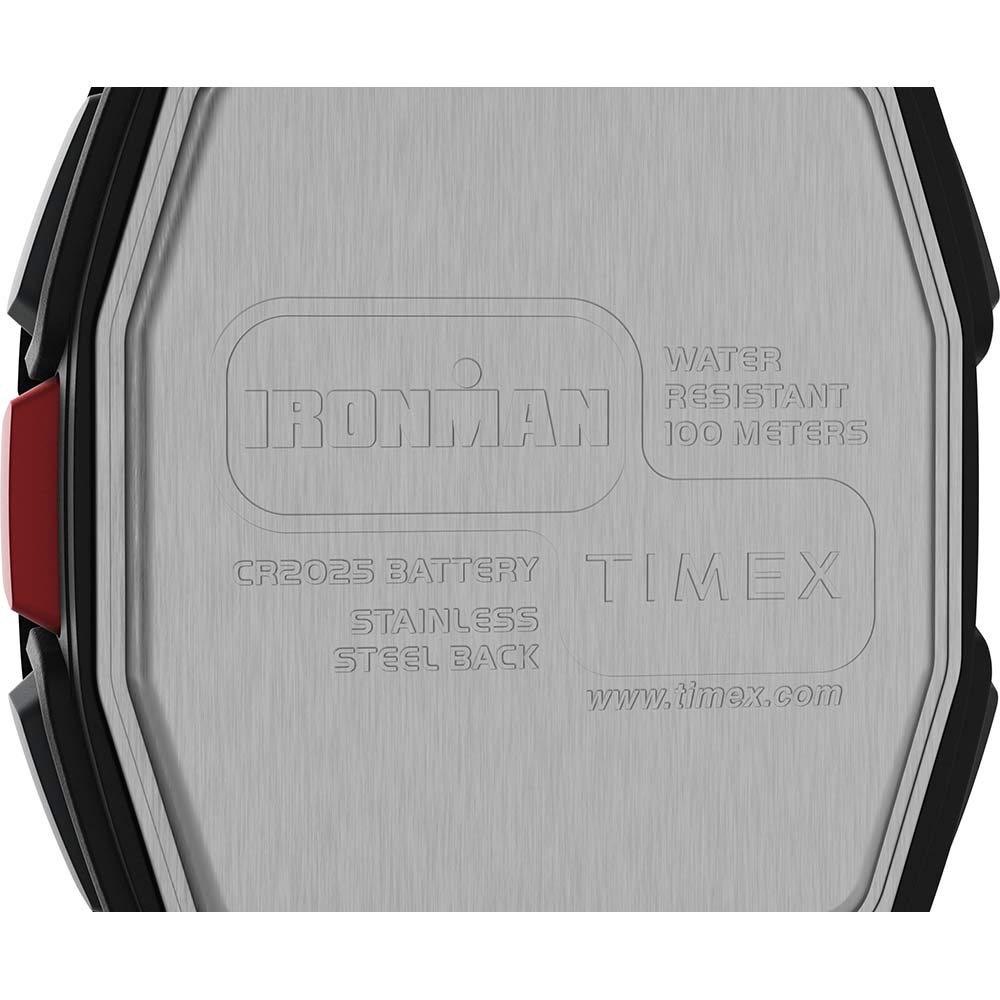 Timex IRONMAN T300 Silicone Strap Watch - Black/Red [TW5M47500]