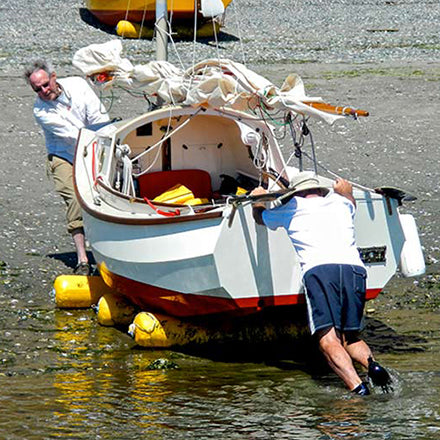 Rolling clearance boat cradle