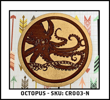 Drink Coaster - Giant Octopus Kraken Nautical Art Design