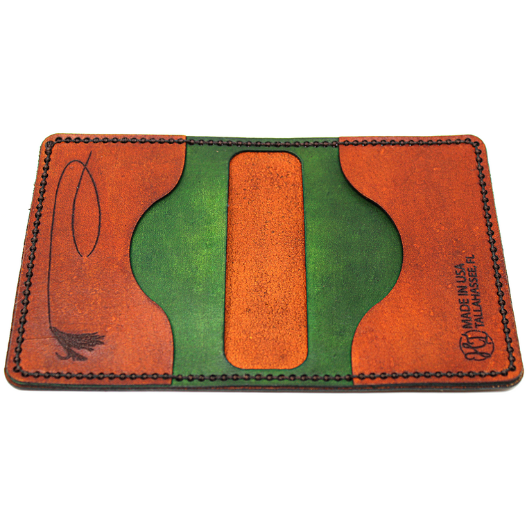 Hand Stitched Leather Wallet - Rainbow Trout